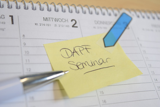 Kalender mit dem Eintrag DAPF