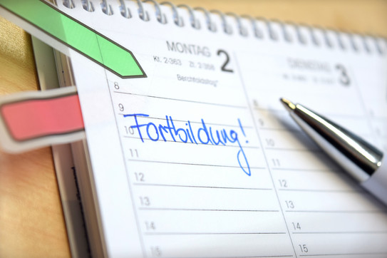 Kalender mit Fortbildungseintrag Kalender mit dem Eintrag Fortbildung